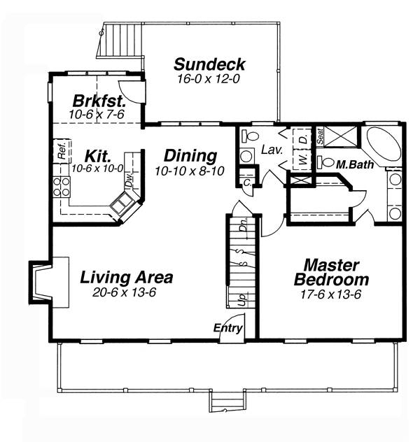 First Floor image of Mount Vernon House Plan